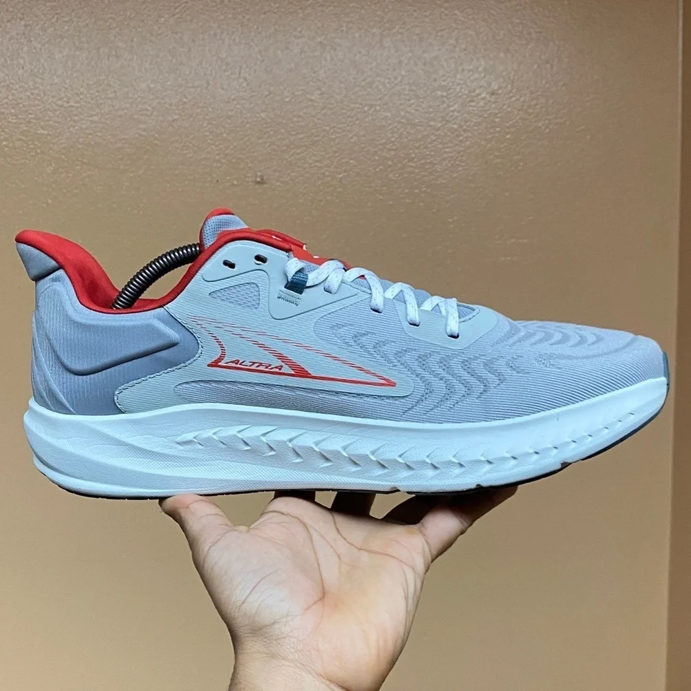 Altra Torin 7 “Light Gray Red White” Men’s Running Sneakers Size 12 Medium